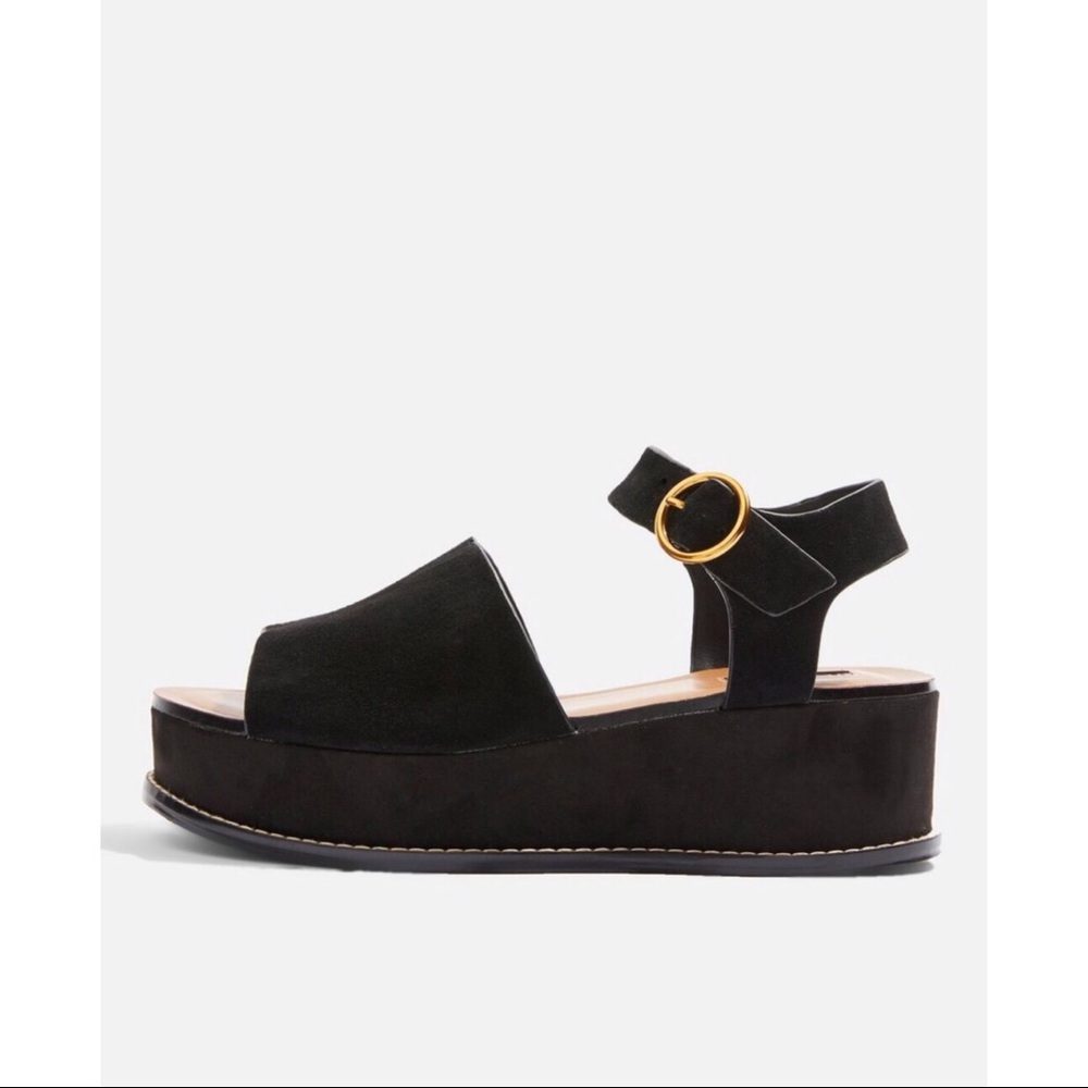 TOPSHOP WOW PLATFORM WEDGE SANDALS - Picture 2 of 5